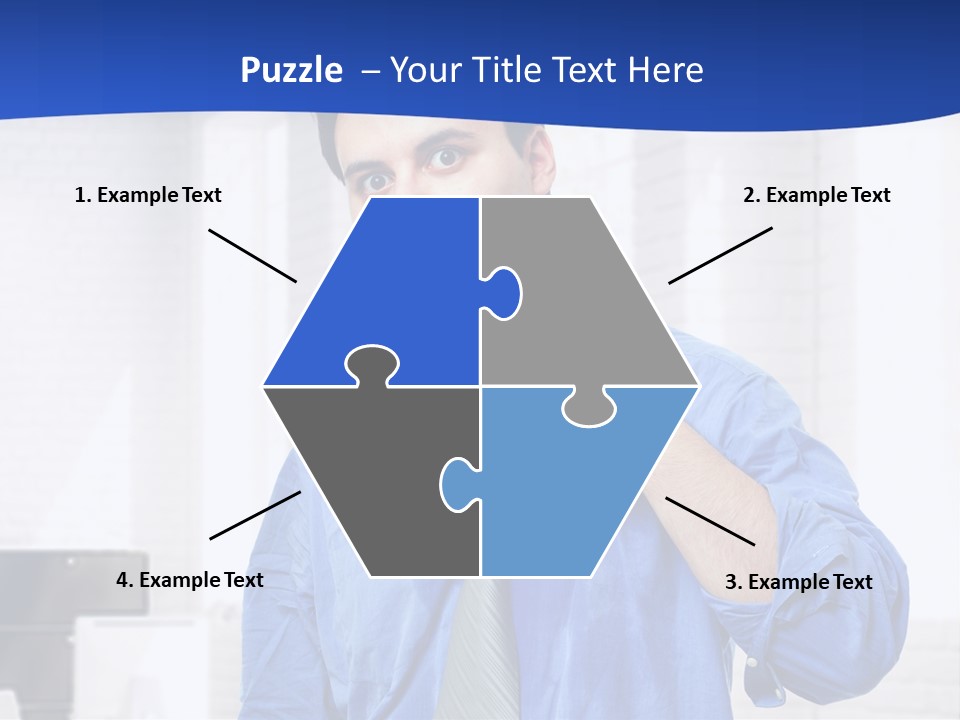 A Man In A Blue Shirt And Tie PowerPoint Template