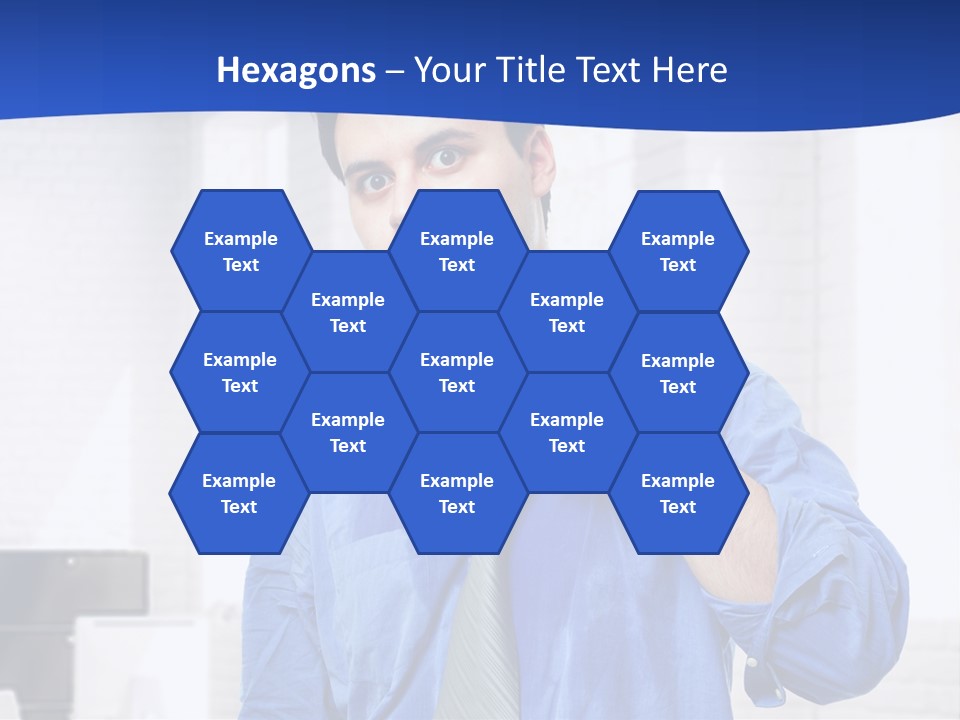 A Man In A Blue Shirt And Tie PowerPoint Template