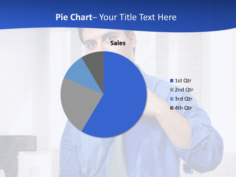 A Man In A Blue Shirt And Tie PowerPoint Template