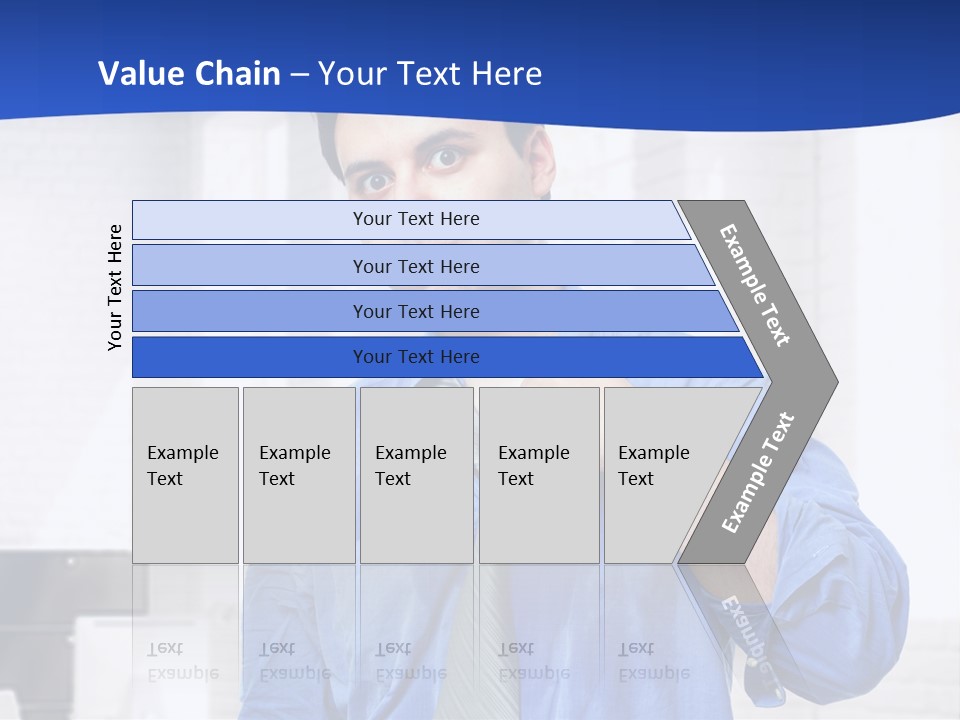 A Man In A Blue Shirt And Tie PowerPoint Template