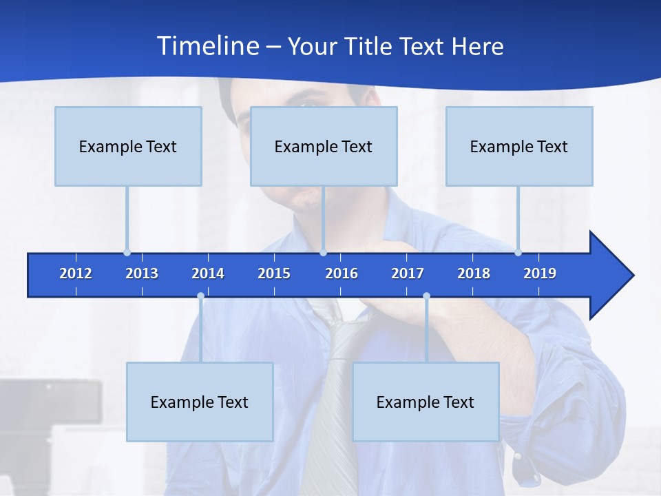 A Man In A Blue Shirt And Tie PowerPoint Template