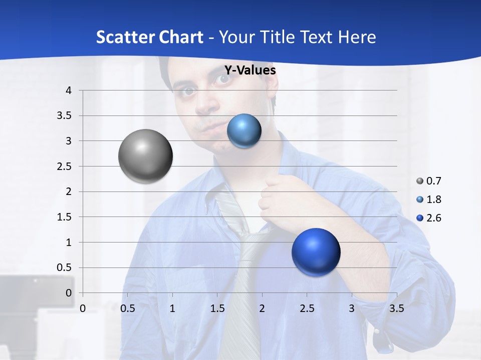 A Man In A Blue Shirt And Tie PowerPoint Template