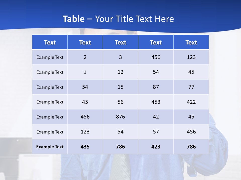 A Man In A Blue Shirt And Tie PowerPoint Template