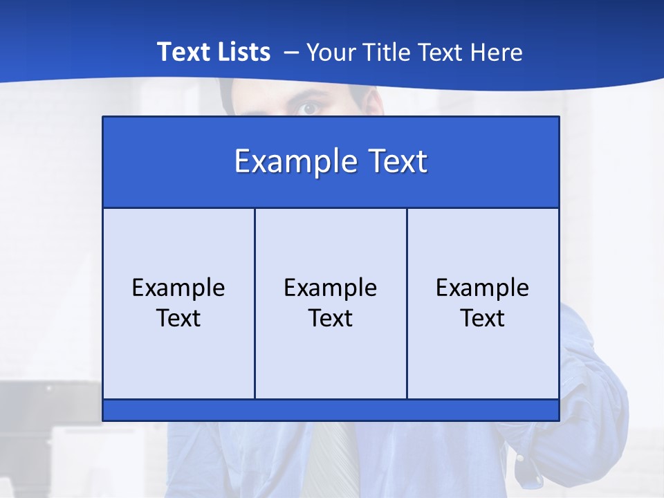 A Man In A Blue Shirt And Tie PowerPoint Template