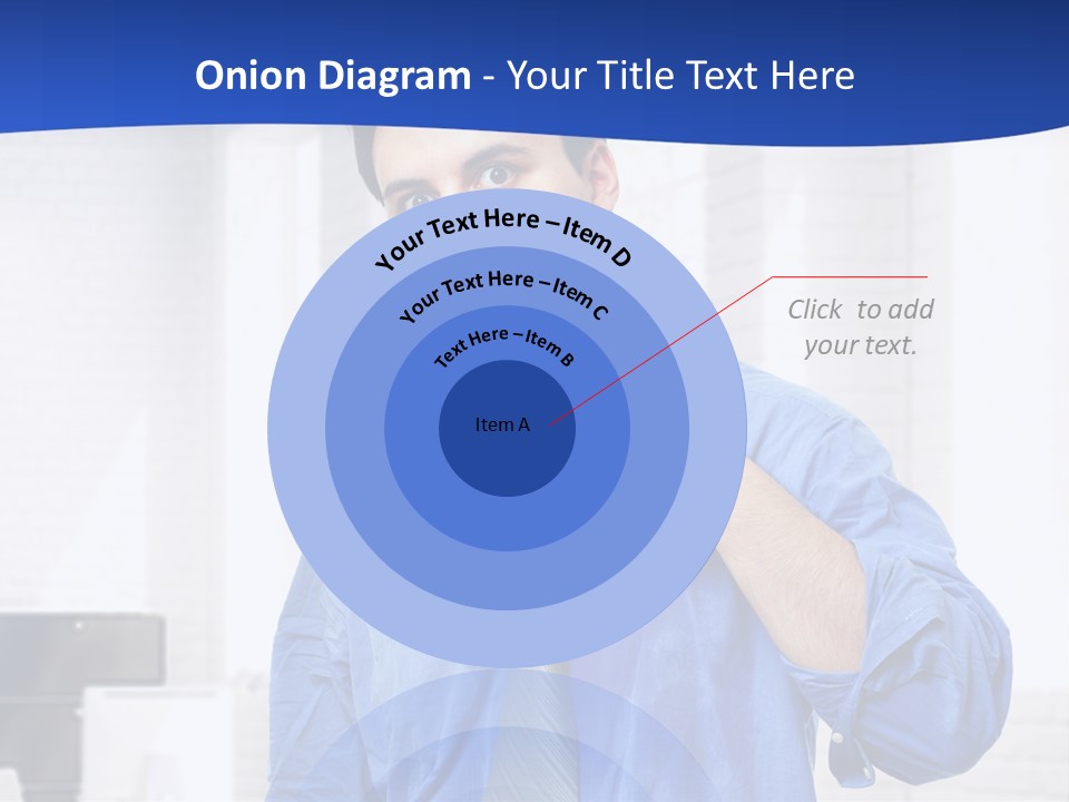 A Man In A Blue Shirt And Tie PowerPoint Template