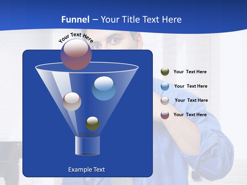 A Man In A Blue Shirt And Tie PowerPoint Template