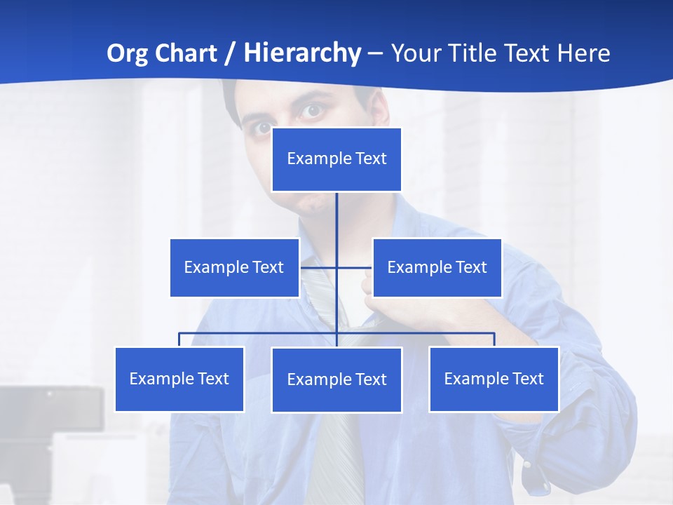 A Man In A Blue Shirt And Tie PowerPoint Template