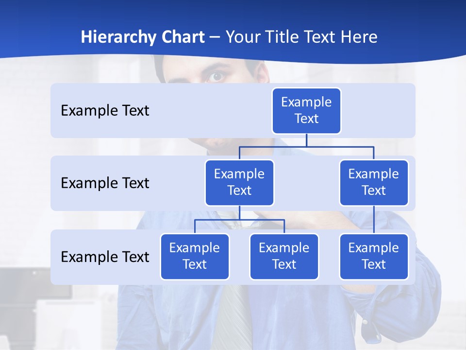 A Man In A Blue Shirt And Tie PowerPoint Template