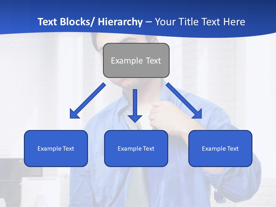 A Man In A Blue Shirt And Tie PowerPoint Template