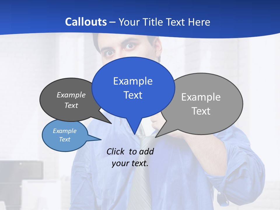 A Man In A Blue Shirt And Tie PowerPoint Template