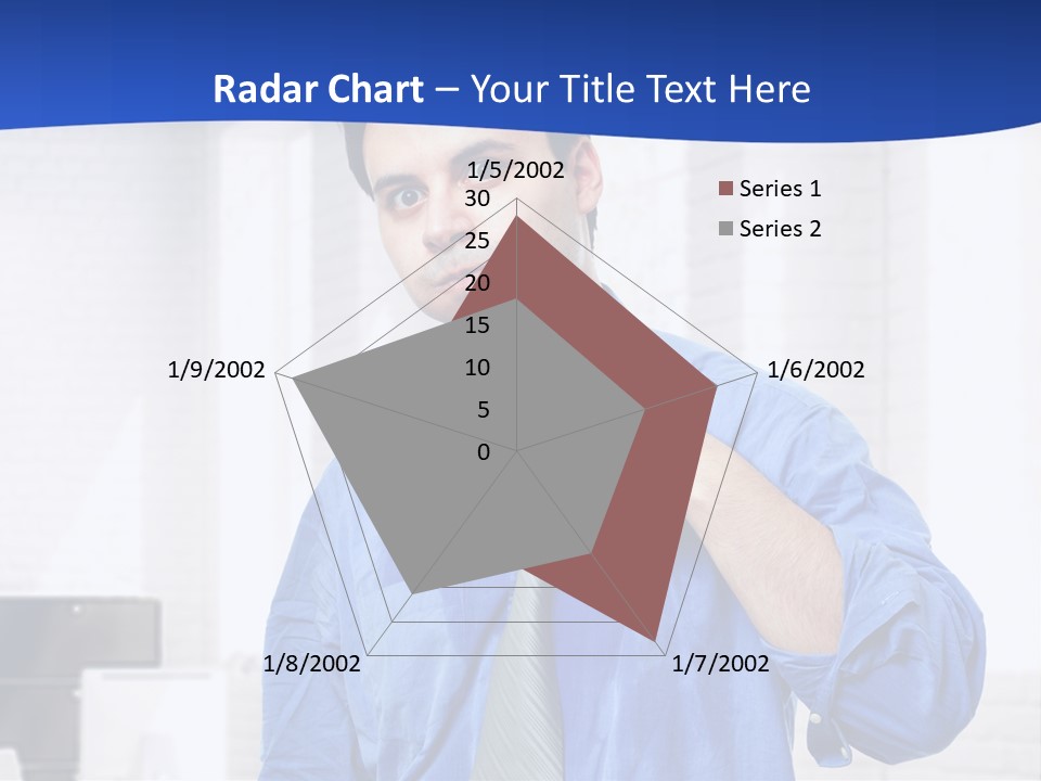 A Man In A Blue Shirt And Tie PowerPoint Template