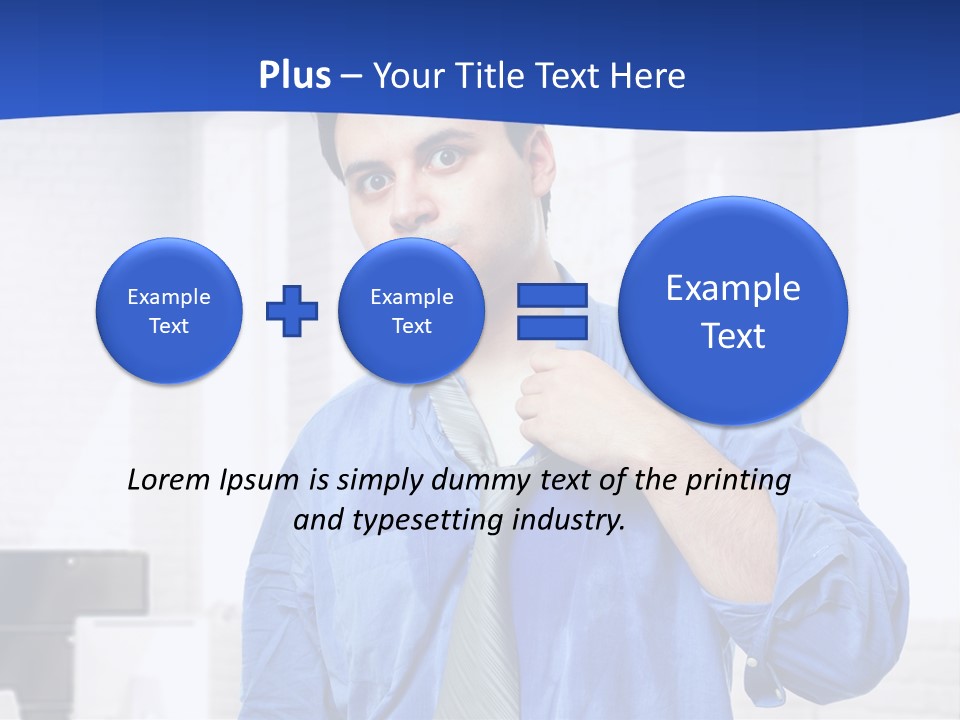 A Man In A Blue Shirt And Tie PowerPoint Template