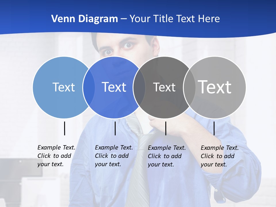 A Man In A Blue Shirt And Tie PowerPoint Template