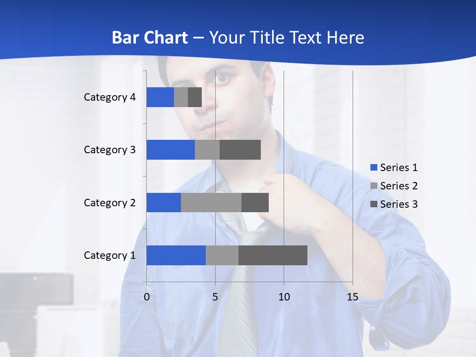 A Man In A Blue Shirt And Tie PowerPoint Template