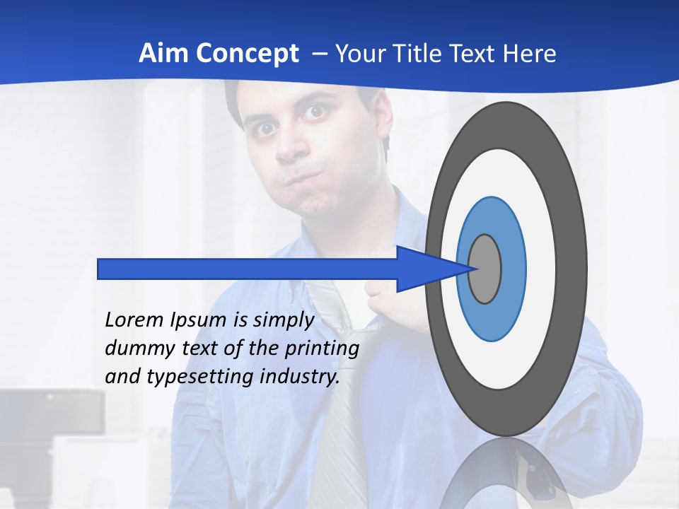A Man In A Blue Shirt And Tie PowerPoint Template