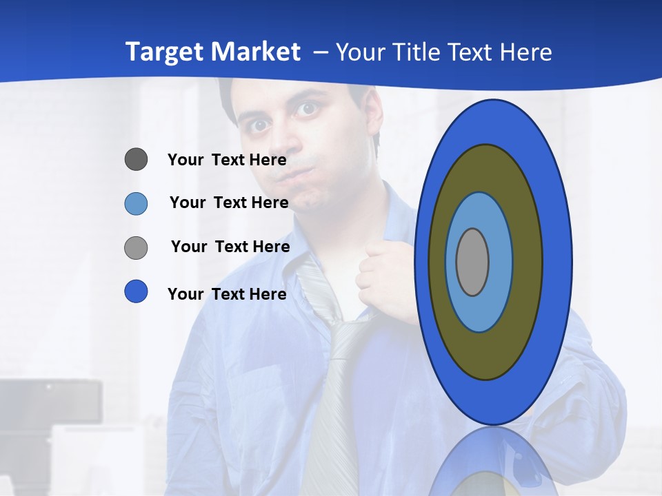 A Man In A Blue Shirt And Tie PowerPoint Template