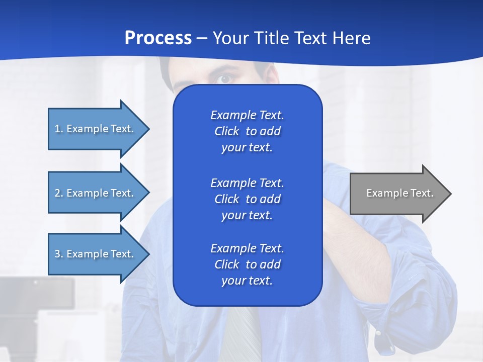 A Man In A Blue Shirt And Tie PowerPoint Template