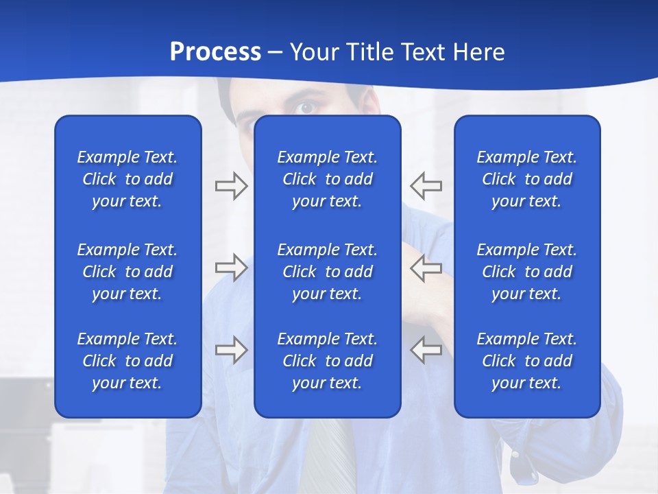 A Man In A Blue Shirt And Tie PowerPoint Template