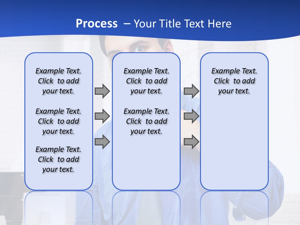 A Man In A Blue Shirt And Tie PowerPoint Template