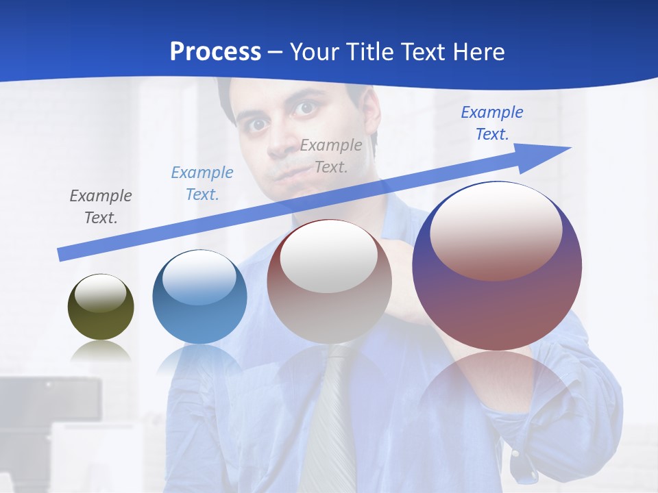 A Man In A Blue Shirt And Tie PowerPoint Template