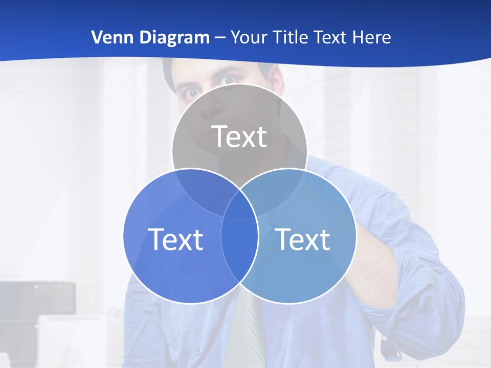 A Man In A Blue Shirt And Tie PowerPoint Template