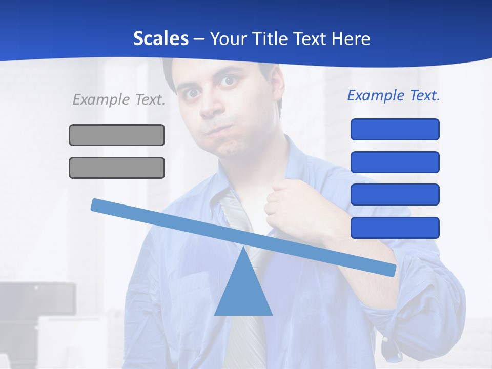A Man In A Blue Shirt And Tie PowerPoint Template