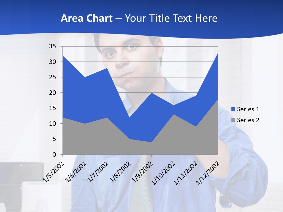 A Man In A Blue Shirt And Tie PowerPoint Template