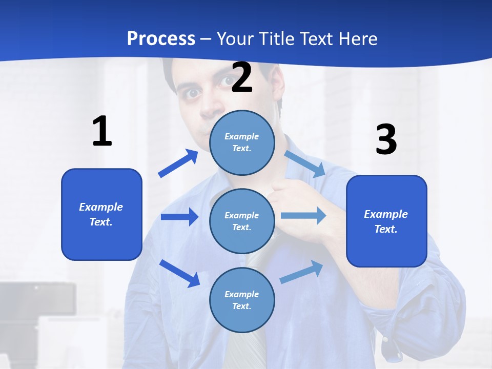 A Man In A Blue Shirt And Tie PowerPoint Template