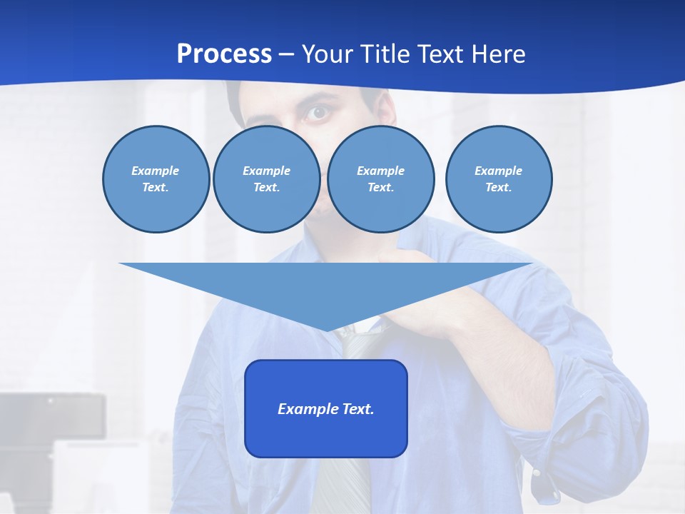 A Man In A Blue Shirt And Tie PowerPoint Template