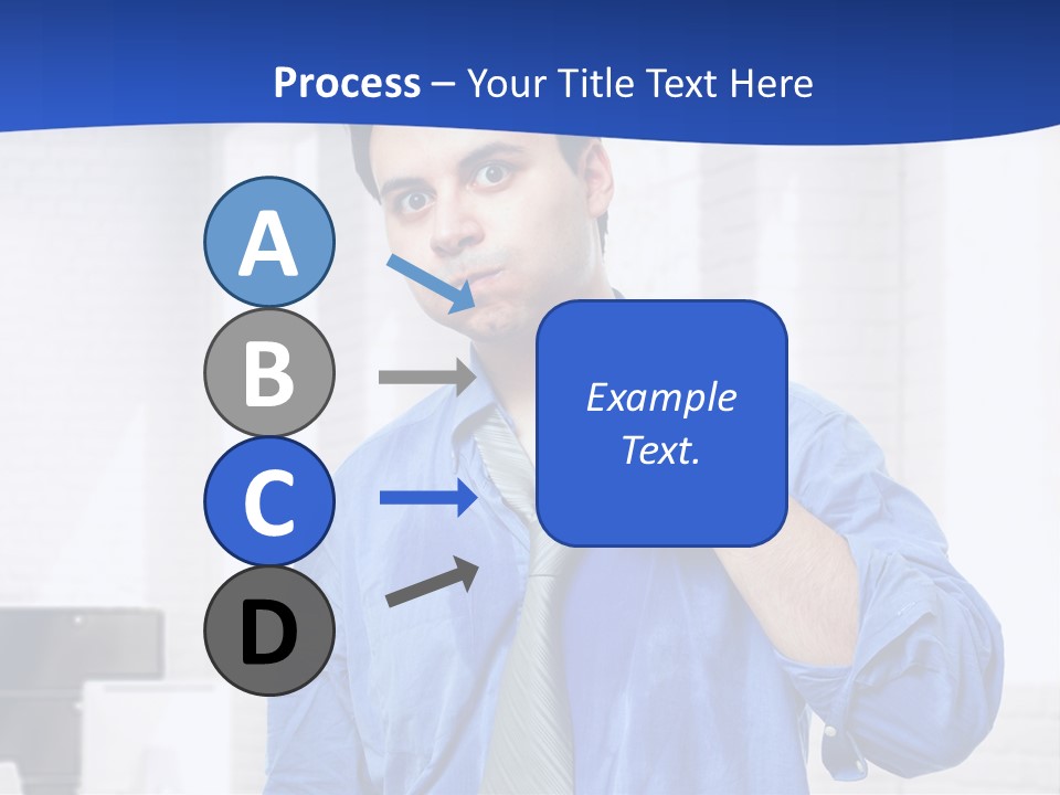 A Man In A Blue Shirt And Tie PowerPoint Template