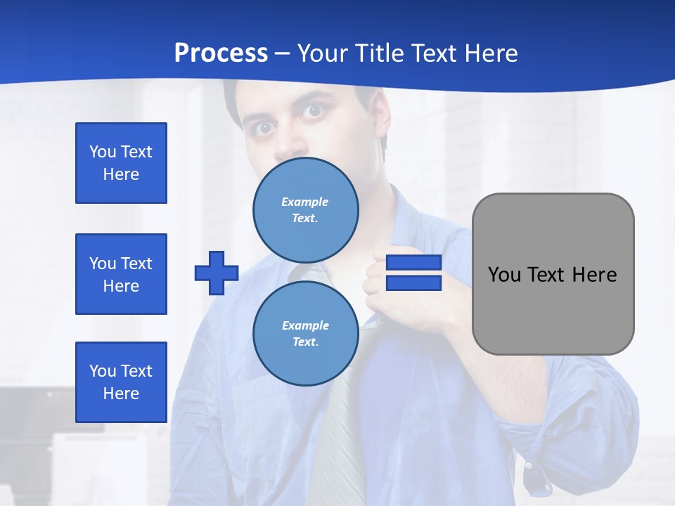 A Man In A Blue Shirt And Tie PowerPoint Template