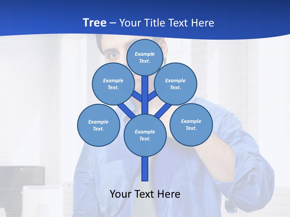 A Man In A Blue Shirt And Tie PowerPoint Template