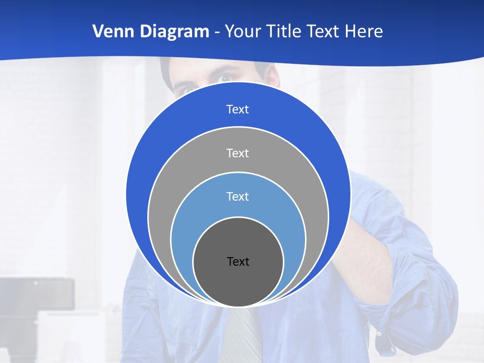 A Man In A Blue Shirt And Tie PowerPoint Template