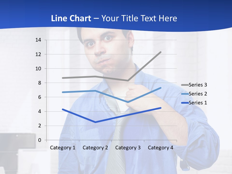 A Man In A Blue Shirt And Tie PowerPoint Template