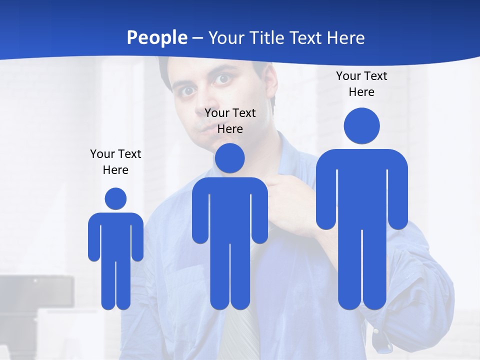 A Man In A Blue Shirt And Tie PowerPoint Template