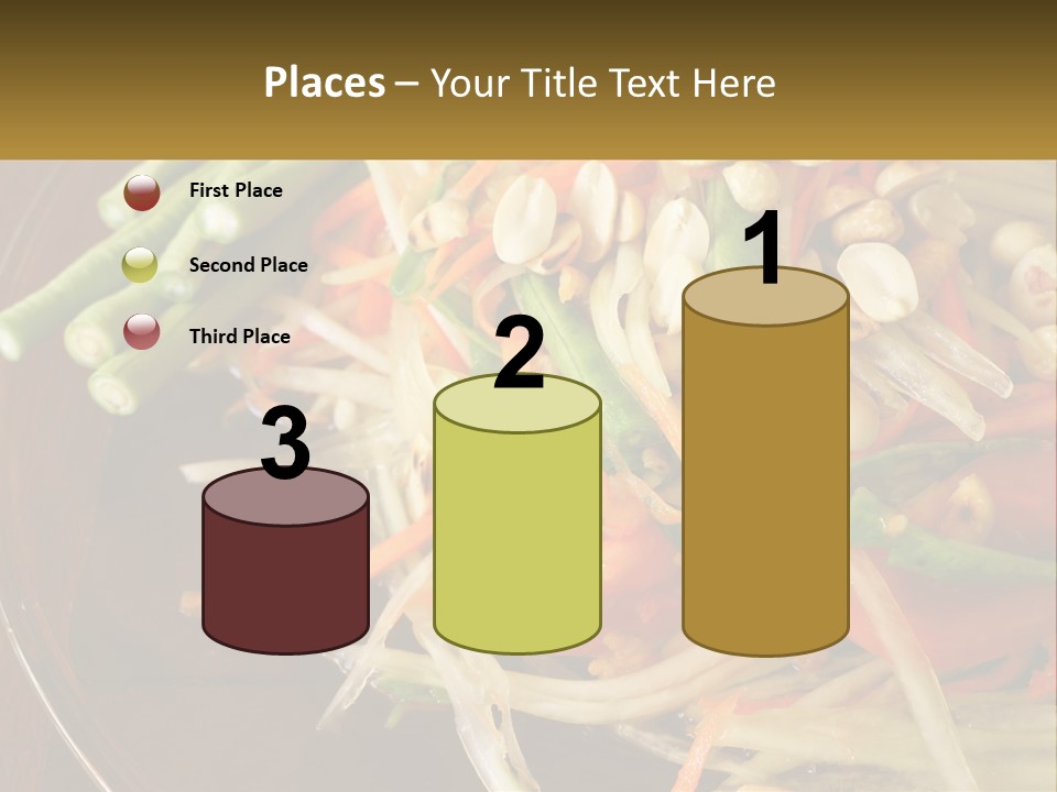 A Plate Of Food With Beans, Carrots And Asparagus PowerPoint Template