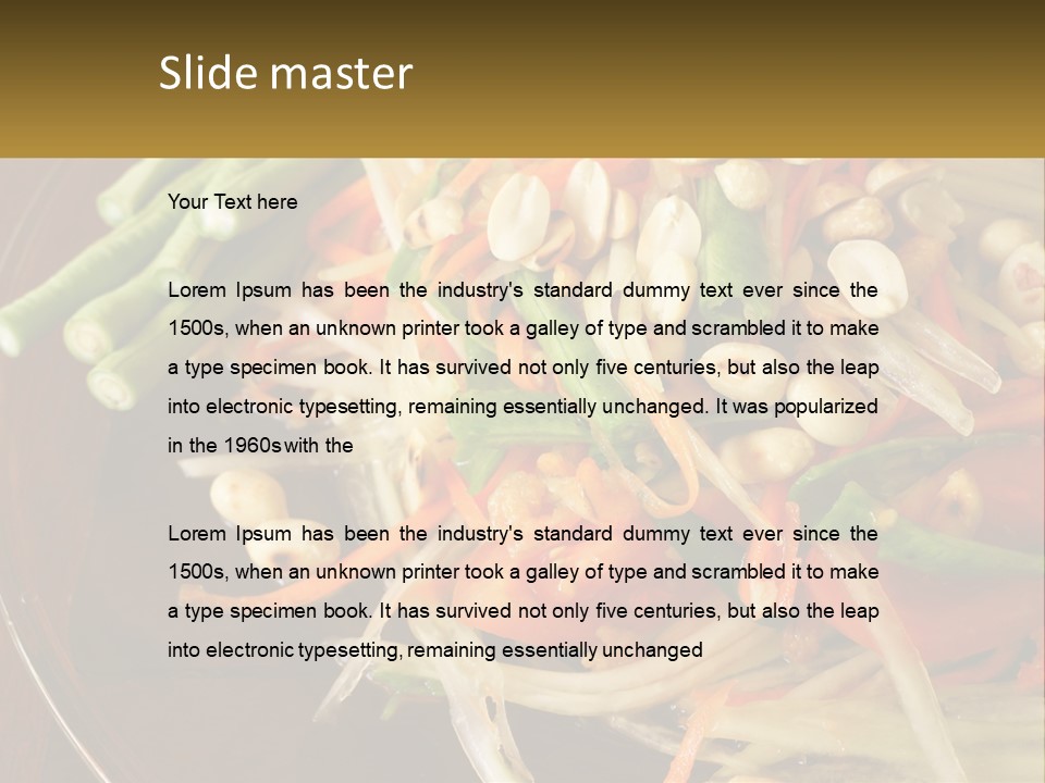 A Plate Of Food With Beans, Carrots And Asparagus PowerPoint Template