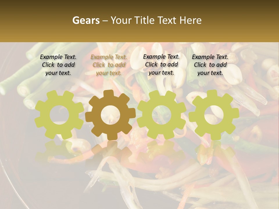 A Plate Of Food With Beans, Carrots And Asparagus PowerPoint Template