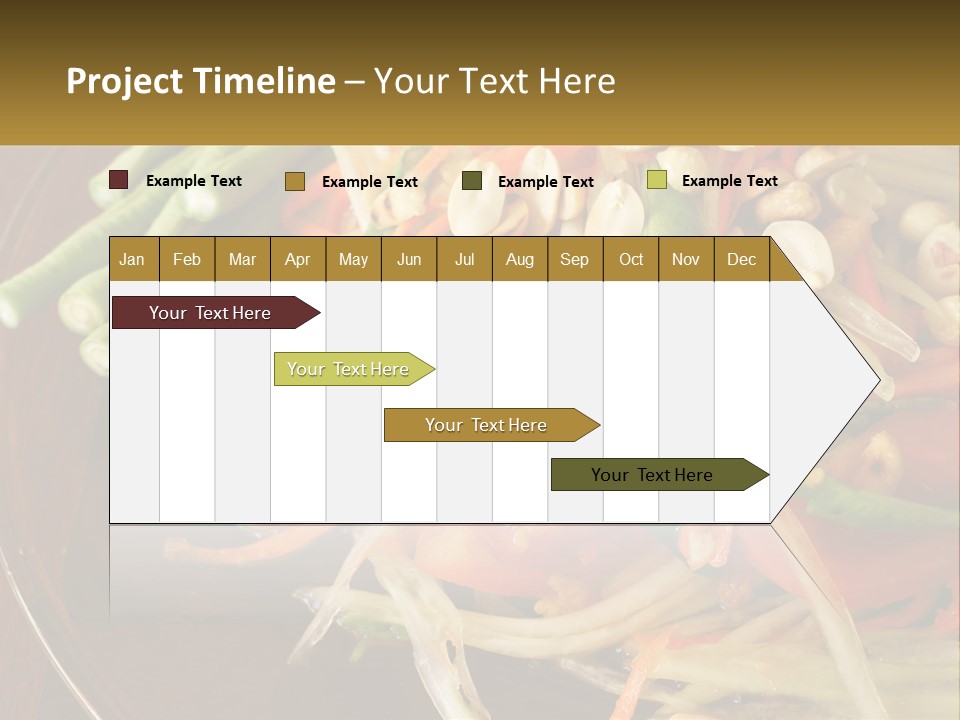 A Plate Of Food With Beans, Carrots And Asparagus PowerPoint Template