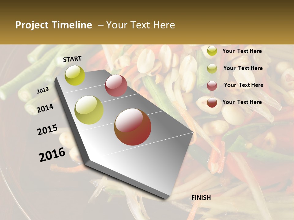 A Plate Of Food With Beans, Carrots And Asparagus PowerPoint Template