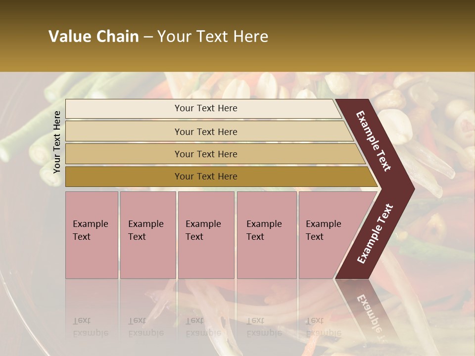 A Plate Of Food With Beans, Carrots And Asparagus PowerPoint Template