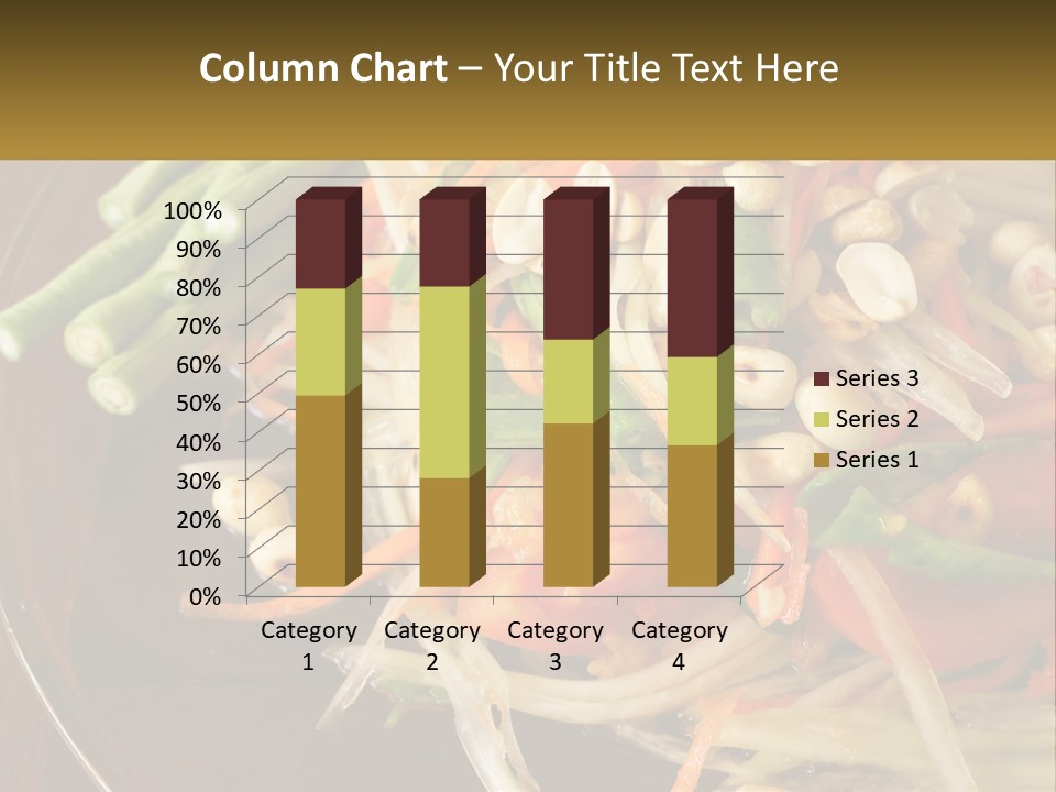 A Plate Of Food With Beans, Carrots And Asparagus PowerPoint Template