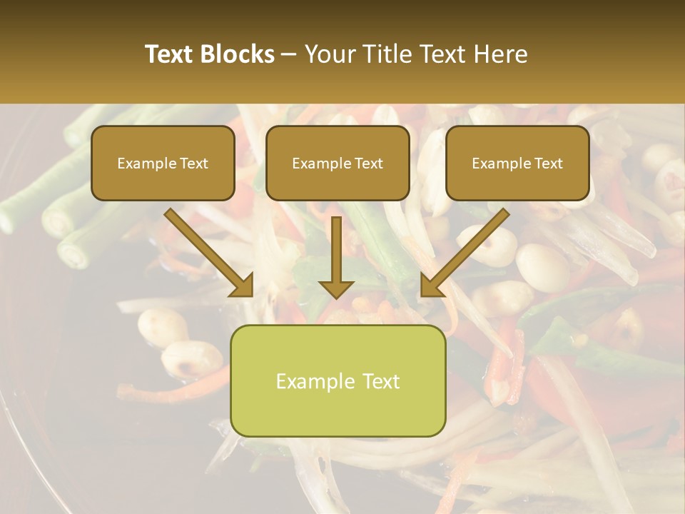 A Plate Of Food With Beans, Carrots And Asparagus PowerPoint Template