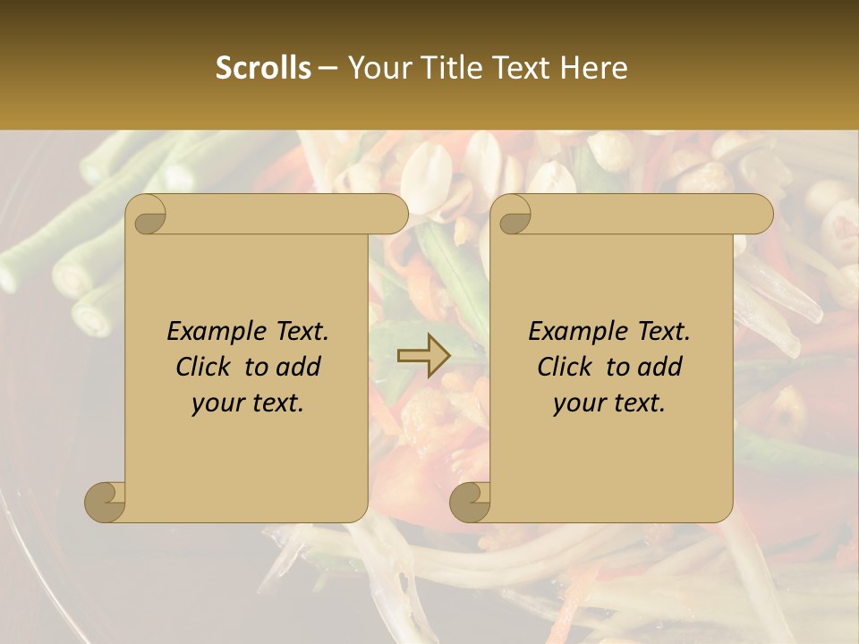 A Plate Of Food With Beans, Carrots And Asparagus PowerPoint Template