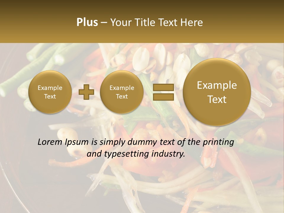 A Plate Of Food With Beans, Carrots And Asparagus PowerPoint Template