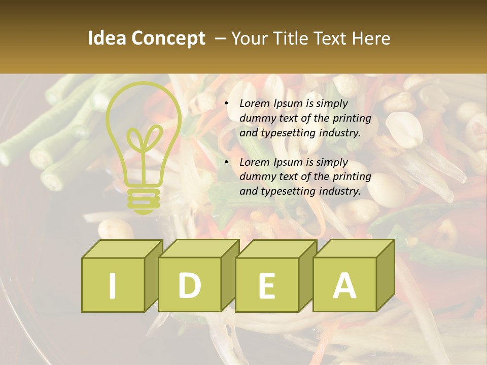 A Plate Of Food With Beans, Carrots And Asparagus PowerPoint Template