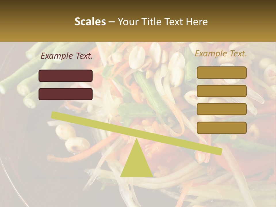 A Plate Of Food With Beans, Carrots And Asparagus PowerPoint Template
