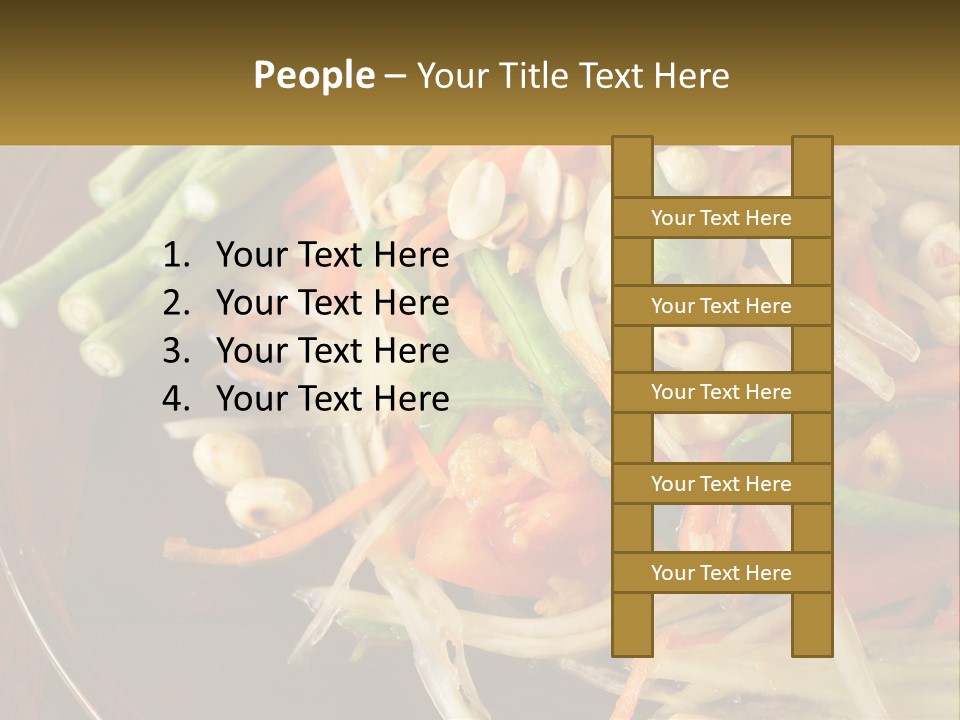 A Plate Of Food With Beans, Carrots And Asparagus PowerPoint Template