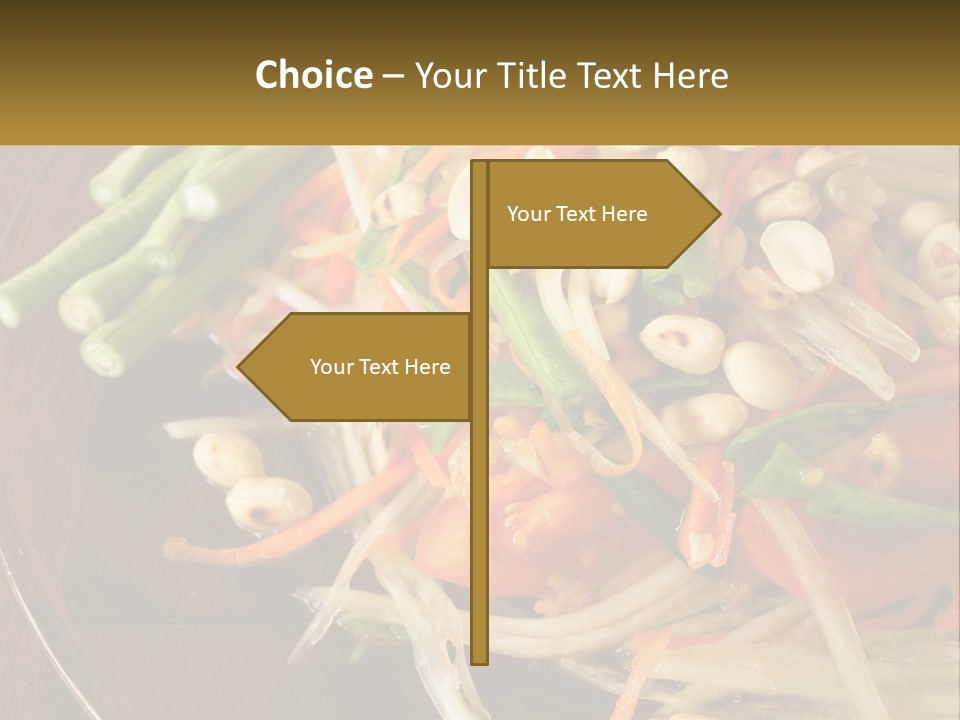 A Plate Of Food With Beans, Carrots And Asparagus PowerPoint Template