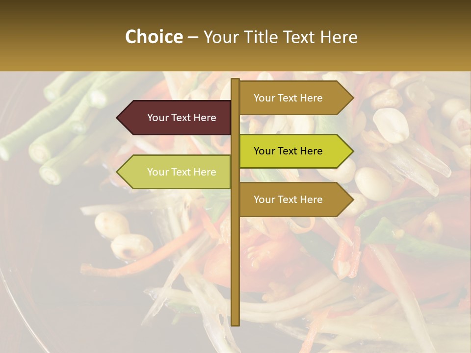 A Plate Of Food With Beans, Carrots And Asparagus PowerPoint Template